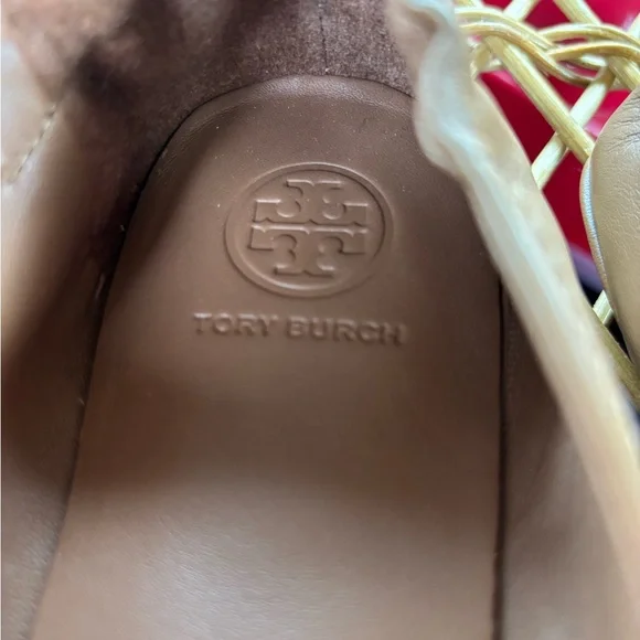 Tory Burch Tan Gold Flats New - Picture 6 of 6